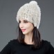 Winter Knitted Rabbit Fur Soft Beanie Hat